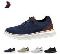 FJZFXKZL Men’s Hands-Free Slip-On Oxford Shoes, Comfortable Breathable Wide Toe Box,Orthotic Support,Summer Outdoor Sports Fitness(Blue,8 UK)