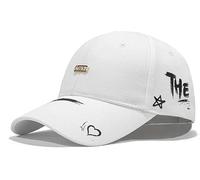 FK FORKICKS Trendy Unisex Graffiti Baseball Cap, Adjustable Cotton Baseball Cap for Men & Women, Athletic Streetwear Hat, White, One size