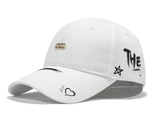 FK FORKICKS Trendy Unisex Graffiti Baseball Cap, Adjustable Cotton Baseball Cap for Men & Women, Athletic Streetwear Hat, Fk15 White, One size