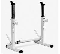 FK Sports Adjustable Squat Rack 150KG Max Load - Heavy Duty Barbell Rack with Built-in Weight Plate Storage, Height Adjustable Bench Press for Strength Training Home Gym
