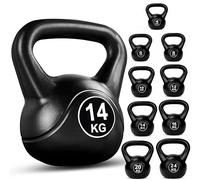 FK Sports Kettlebell | Heavy Weight Vinyl Kettlebells for Exercise Home Gym Workout | 4kg, 6kg, 8kg, 10kg, 12kg, 14kg, 16kg, 20kg, 24kg Kettlebell Weight Set for Women & Men