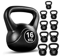 FK Sports Kettlebell Set - Heavy Weight Vinyl Kettlebells Set for Exercise Home Gym Workout - 16kg, 20kg, 24kg Kettlebell Weight Set for Women & Men - Gym Equipment for Home