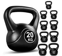 FK Sports Kettlebell Set - Heavy Weight Vinyl Kettlebells Set for Exercise Home Gym Workout - 16kg, 20kg, 24kg Kettlebell Weight Set for Women & Men - Gym Equipment for Home