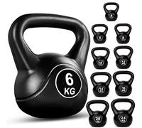 FK Sports Kettlebells 6KG Heavy weight Kettle Bell set For Strength Cardio Training | Kettlebell for Home & Gym Fitness, Workout (Black, 6KG)