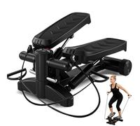 FK Sports Mini Twist Stepper for Exercise - Low-Impact Cardio Step Machine with Resistance Bands, LCD Display & Anti-Slip Pedals, 150KG Weight Capacity - Home Workout Equipment