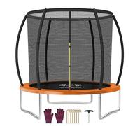 FK Sports Outdoor Trampoline 6FT/8FT/10FT/12FT - Rebounder Trampolines for Toddlers, Kids & Adults with Safety Enclosure Net, Anti-tear, UV-Proof Pad, Exercise & Fitness