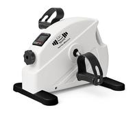 FK Sports Pedal Exerciser, Mini Exercise Bike with Digital Display, Pedal Sit Down Under Desk Bike for Leg Arm Foot, Small Cycle Equipment for Home, Office (White)