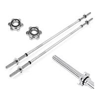 FK Sports Standard Barbell 1” inch Spinlock Weight Lifting Bar 2 Collars 4ft 5ft 6ft 7Ft (5ft)