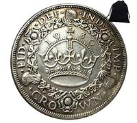 FKaiYin United Kingdom Carved Nickel Coin- UK King Old Coin Collectible Coins- Europe British Coin + KaiKBax Bag - Gift for Dad/Boyfriends/Husband Future experience 1930 Year