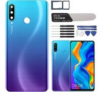 FKBAightccy Battery Door Cover Suitable for Huawei P30 Lite Nova 4E MAR-LX1A 6G 48MP Back Cover Replacement with Installation Tool