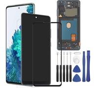 FKBAightccy Screen Replacement for Samsung Galaxy S20 FE S20 FE 5G SM-G781U SM-G781W SM-G781B LCD Display Touch Digitizer Assembly with Tools (Black with Frame)