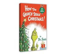 FKBALCZ Dr. Seuss How The Grinch Stole Christmas Canvas Poster Bedroom Decor Landscape Office Room Decor Gift 12x18inch(30x45cm)