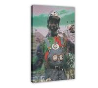 FKBALCZ Original Vintage Mini Poster Magazine Clipping - Lee 'Scratch' Perry, Kingston, Jamaica, 1995 Canvas Poster Wall Art Decor Print Picture Paintings for Living Room Bedroom Decoration 08x12inc