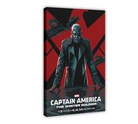 FKBALCZ The Winter Soldier Captain America Movie Poster Canvas Poster Wall Art Decor Print Picture Paintings for Living Room Bedroom Decoration 24x36inch(60x90cm)
