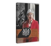 FKBALCZ Theresa May Canvas Poster Wall Art Decor Print Picture Paintings for Living Room Bedroom Decoration 08x12inch(20x30cm)