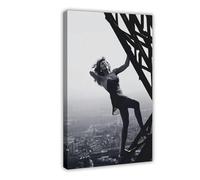 FKBALCZ Tina Turner Eiffel Tower Poster Canvas Poster Wall Art Decor Print Picture Paintings for Living Room Bedroom Decoration 08x12inch(20x30cm)