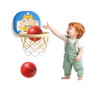 FKCOQ Kids Basketball Hoop Indoor, 【Large Size Auto Score & Sound】 Height Adjustable Basketball Goal with Silent Ball, Suction Cup & Hook Mount, Easy Install for Toddlers 1-6 Years Old