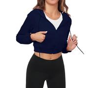 FKEEP Women's Fk2302 Hooded Sweatshirt, Navyblue, S