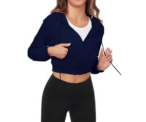 FKEEP Women's Fk2302 Hooded Sweatshirt, Navyblue, S