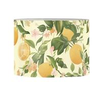 FKELYI Yellow Lemon Modern Lampshade Rustic Farmhouse Lampshades Drum Desk Lamp Table Lamp Shade Cover Replacement for Home Decorations L