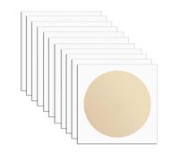 Fkereg 10 Sheets Pre Mounted Shikishi Boards, Raw Xuan Paper Board 25 x 27 cm, Pre Cut Chinese Caligraphy Paper Square, Sumi Paper for Artist Painting Drawing Watercolor Paper-Cut Craft (C)