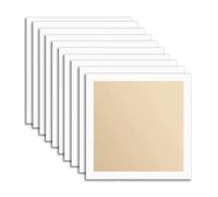 Fkereg 10 Sheets Pre Mounted Shikishi Boards, Raw Xuan Paper Board 25 x 27 cm, Pre Cut Chinese Caligraphy Paper Square, Sumi Paper for Artist Painting Drawing Watercolor Paper-Cut Craft (B)