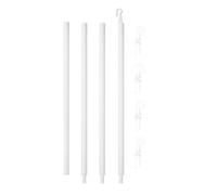 Fkereg 117 cm Long Blind Wand Replacement with 5 Hook, 2 Pcs White Blind Sticks to Open Blinds, Window Shade Tilt Wand, Vertical Curtain Opener Stick Rod Replacement Parts