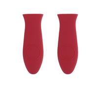 Fkereg 2 Pack Silicone Handle for Cast Iron Skillet, Non Slip Rubber Pan Handle Covers, Heat Resistant Hot Handle Holder Sleeve Grip Potholder for Pots and Pans, Kitchen Cookware (Red)