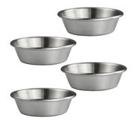 Fkereg 4 Pack Stainless Steel Soy Sauce Dish 2.5oz, Dipping Condiment Bowls, Spice Bowls Prep Mini, Ingredient Pinch Bowls for Cooking Prep, Small Metal Seasoning Dip Bowls for Side Dishes Serving
