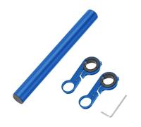 Fkereg Bicycle Handlebar Extender, 7.9 Inch Double Clamp Mount Handle Bar Extension for Bike, Aluminum Alloy Handlebar Extensions Bracket for Bicycle, Cycling Equipment Attachment, Blue