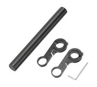 Fkereg Bicycle Handlebar Extender, 7.9 Inch Double Clamp Mount Handle Bar Extension for Bike, Aluminum Alloy Handlebar Extensions Bracket for Bicycle, Cycling Equipment Attachment, Black