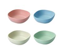Fkereg Set of 4 Small Dipping Sauce Bowls, 4.5 Oz, Assorted Colors, Plastic, Contemporary, Compact, Round, 3.7" x 1.2", 4.5 Fl Oz