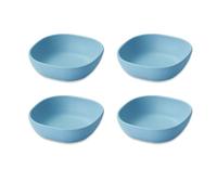 Fkereg Set of 4 Small Dipping Sauce Bowls, 4.5 Oz, Blue, Plastic, Contemporary, Compact, Round, 4.5 Fluid Ounces, Dishwasher & Microwave Safe