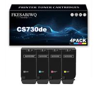 FKESABJWQ 71C2HK0 71C2HC0 71C2HM0 71C2HY0 Toner Cartridges | for Lexmark CX730de CX735adse CX737adzse CS730de CS735de Printer,4 Colors-1 Pack