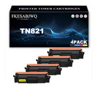 FKESABJWQ TN821 Toner Cartridge | TN821BK TN821C TN821M TN821Y Toner Cartridges for Brother MFC-L9670CDN MFC-L9630CDN HL-L9470CDN HL-L9430CDN,4 Colors-1 Pack
