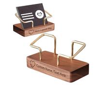 FKF Personalised Business Card Holders Display Custom Business Card Holder Engraved with Name Logo, Gifts for Office Men Women (business card holders)