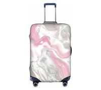 FKGKDF Abstract Ink Marble Print Luggage Cover Suitcases Travel Cover Protector Simple Convenient Installation, white, L, Fashion