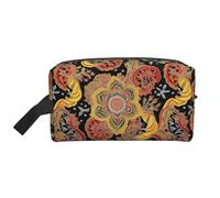 FKGKDF African Patchwork Fabric Travel Printing Cosmetic Organizer Large Capacity Storage For Cosmetics, Toiletries