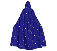FKGKDF Alaska State Flag Print Halloween Cloak, Carnival Cape For Theme Parties, Haunted Houses And Cosplay