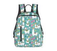 FKGKDF Alpaka Lama Print Comfortable Backpack for Work and Travel, Large Capacity Backpack for Daily Use