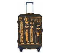 FKGKDF Ancient Egyptian Hieroglyph Print Luggage Cover For Suitcases, Travel Case Protector, Simple & Convenient Installation, White, X-Large, Fashion