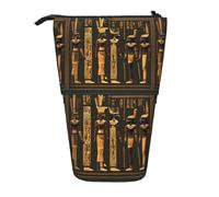 FKGKDF Ancient Egyptian Hieroglyphic Print Telescopic Pencil Case Portable Office Pencil Case