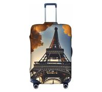 FKGKDF Beautiful Paris Eiffel Tower Printed Luggage Cover for Suitcases Travel Cover Protector Simple and Convenient Installation, white, S, Fashion