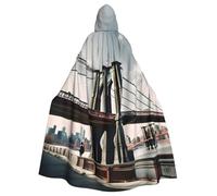 FKGKDF Brooklyn Bridge S Print Halloween Cloak, Carnival Cape For Theme Parties, Haunted Houses And Cosplay