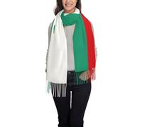 FKGKDF Bulgarian Flag Print Tassel Scarf, Winter Warm Shawl, Lightweight Wrap For Women, Present For Cool Seasons