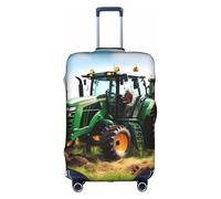 FKGKDF Company Farm Tractor Print Luggage Cover Suitcases Travel Cover Protector Simple Convenient Installation, white, M, Fashion