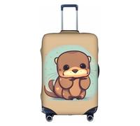 FKGKDF Cute Otter Print Luggage Cover for Suitcases Travel Cover Protector Simple and Convenient Installation, white, XL, Fashion