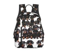 FKGKDF Dachshund Weiner Pet Dog Print Comfortable Backpack For Work And Travel, Large Capacity Backpack For Daily Use