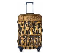 FKGKDF Egyptian Hieroglyphs Print Luggage Cover for Suitcases Travel Cover Protector Simple Convenient Installation, white, S, Fashion
