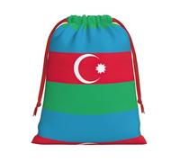 FKGKDF Flag Of Azerbaijan Print Drawstring Present Bag, Reusable Storage Pouch For Christmas Holidays And Daily